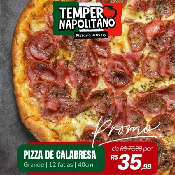 PIZZA DE CALABRESA 12 FATIAS